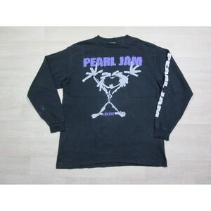 Vintage Pearl Jam Long Sleeve T Shirt (XL) Softee 1990's Grunge Rock Band Tour